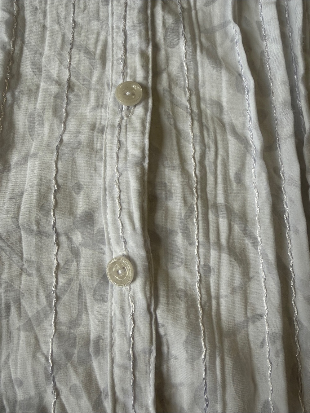 JM Collection White Button-Front Top - Picture 5 of 7
